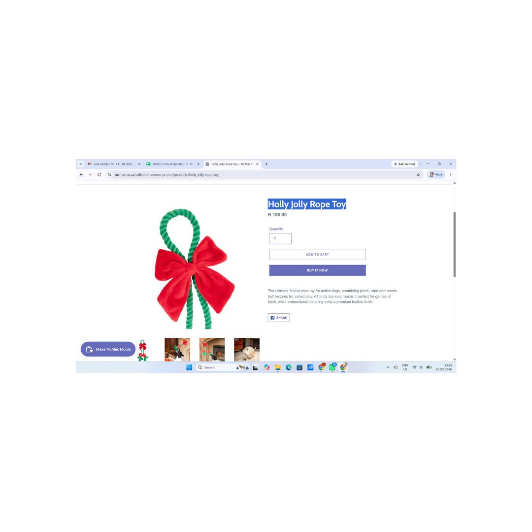 Holly Jolly Rope Toy
