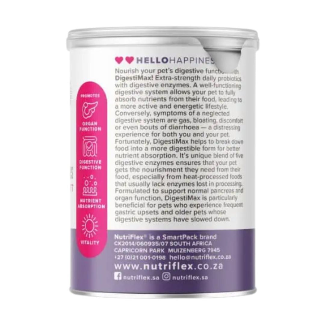 NutriFlex® DigestiMax - Digestive Enzymes with Pre and Probiotics For Dogs and Cats