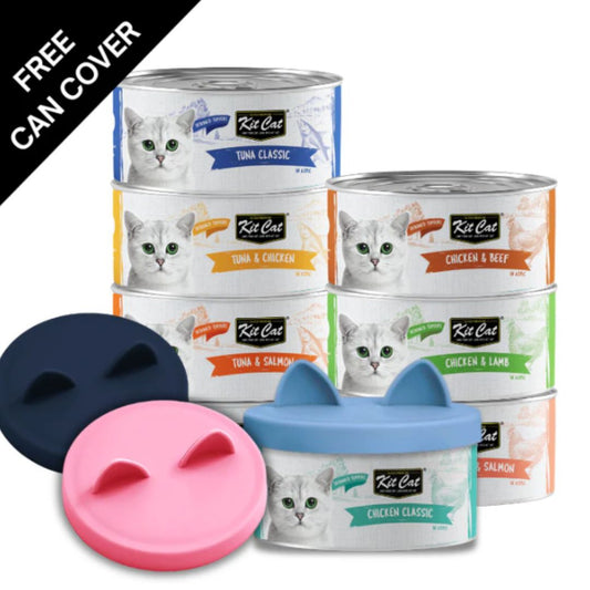 Kit Cat Deboned Toppers - Tuna Varients: BUY 12 and GET a FREE SILICONE CAN COVER!