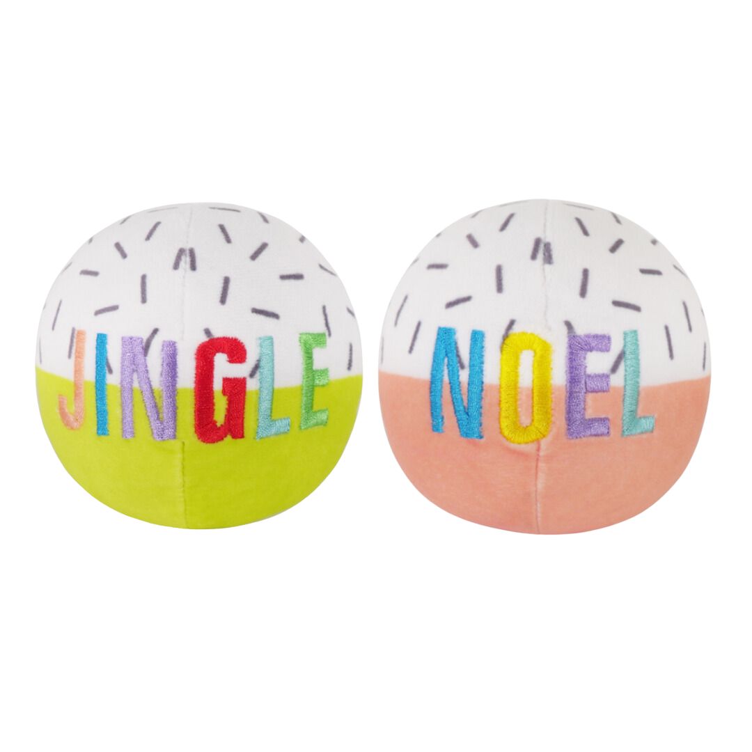 Festive Plush Ball Duo