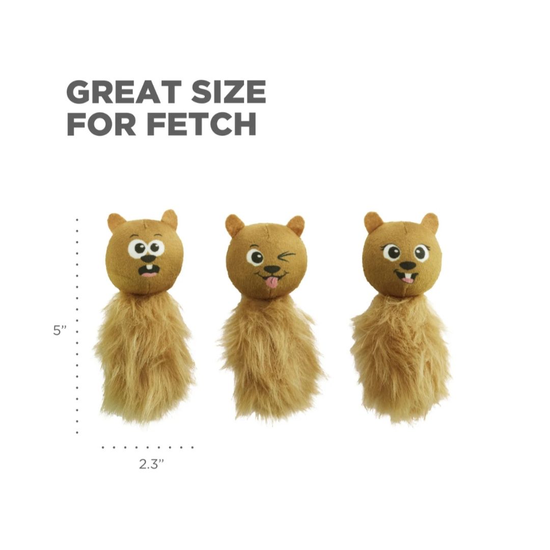 Dog Snuffle N' Treat Ball Replacement Chipmunks 3-Pack