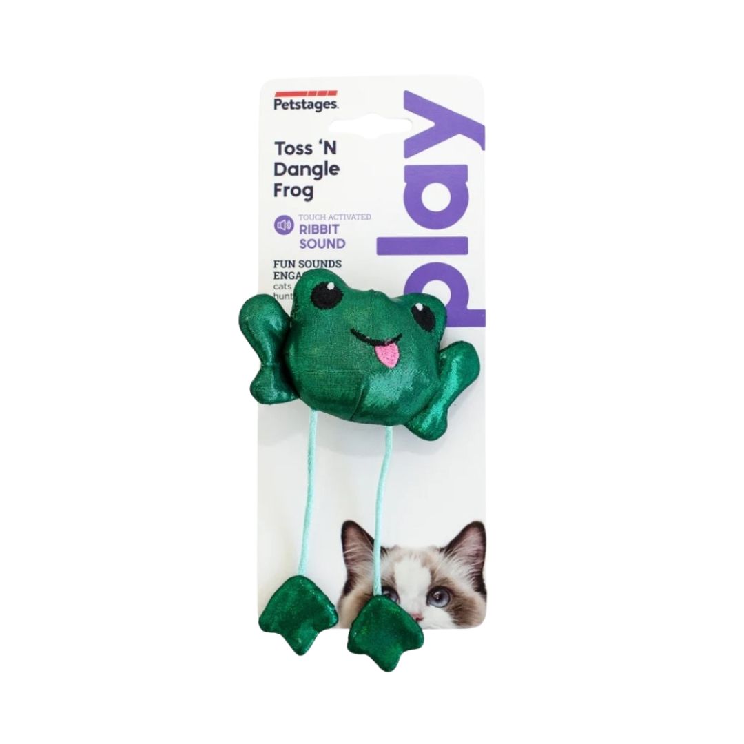 Petstages Toss 'n Dangle Frog
