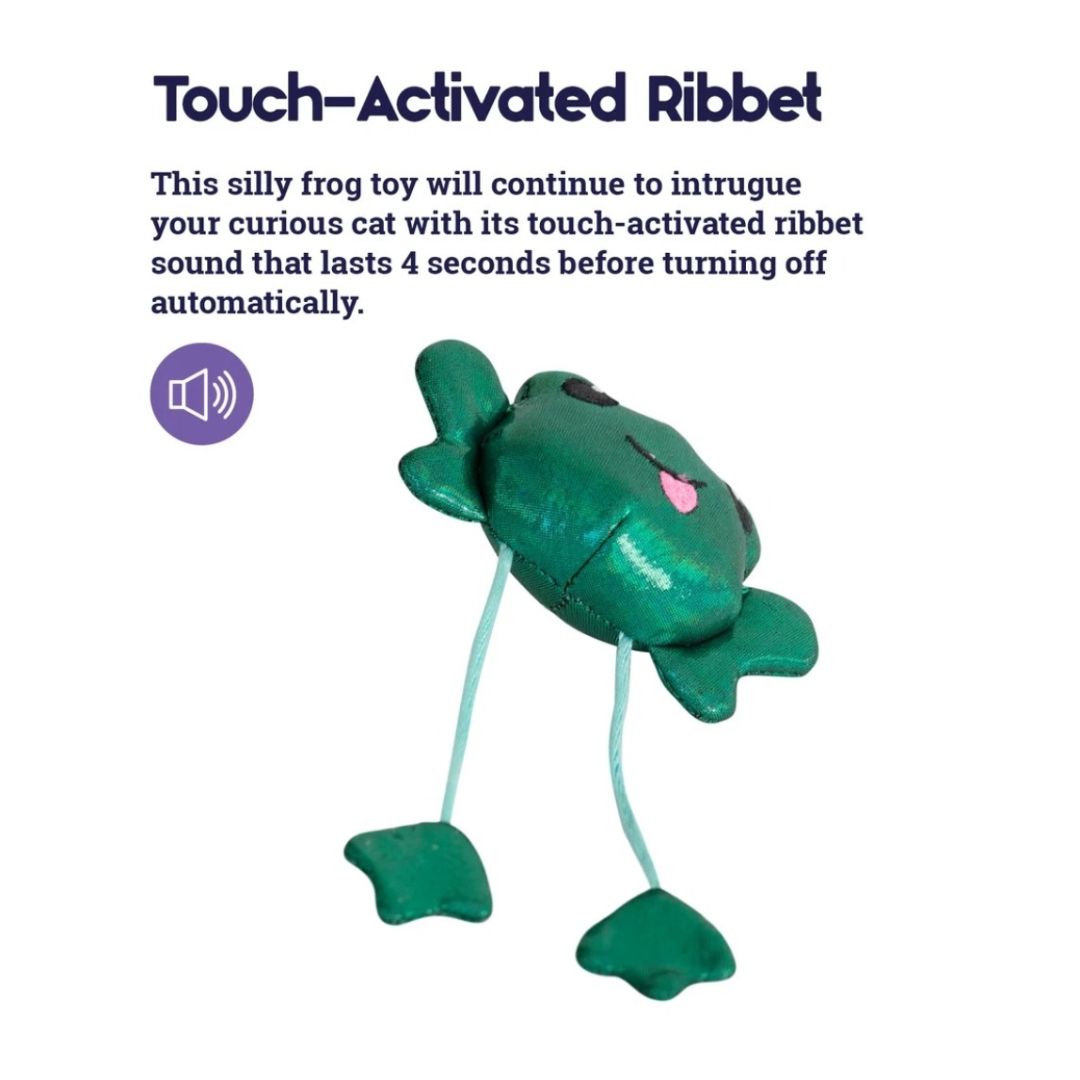 Petstages Toss 'n Dangle Frog