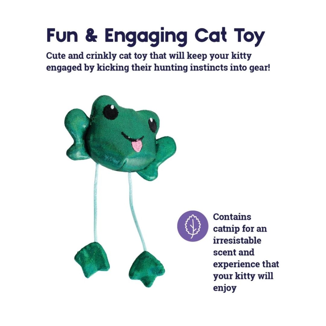 Petstages Toss 'n Dangle Frog