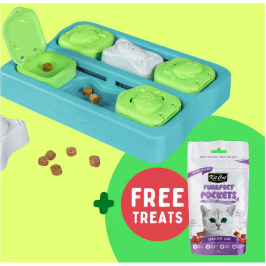 Kitty Cube Game Blu + Purrfect Pockets Sensitive Care (Value R70)