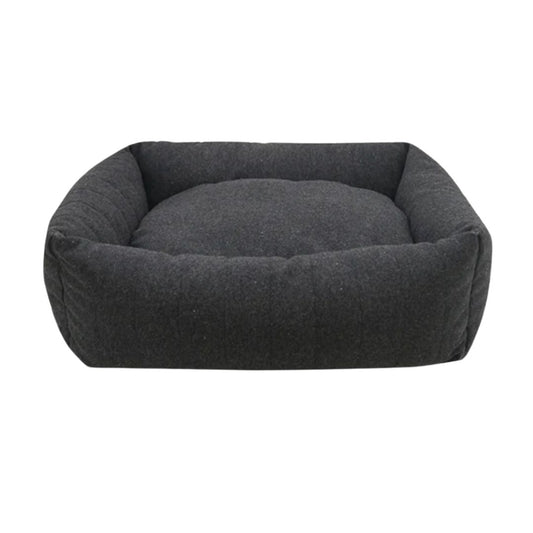 Rosewood Grey Felt with Memory Foam Square Bed