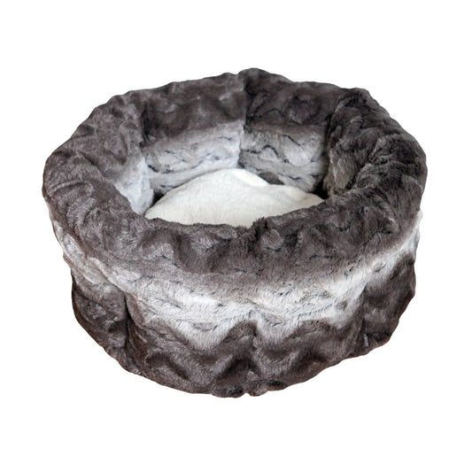 Rosewood Grey & Cream Snuggle Plush Round
