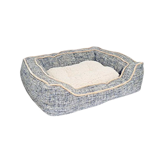 Rosewood Pet Bedding Lux Slate & Oatmeal SQ Bed