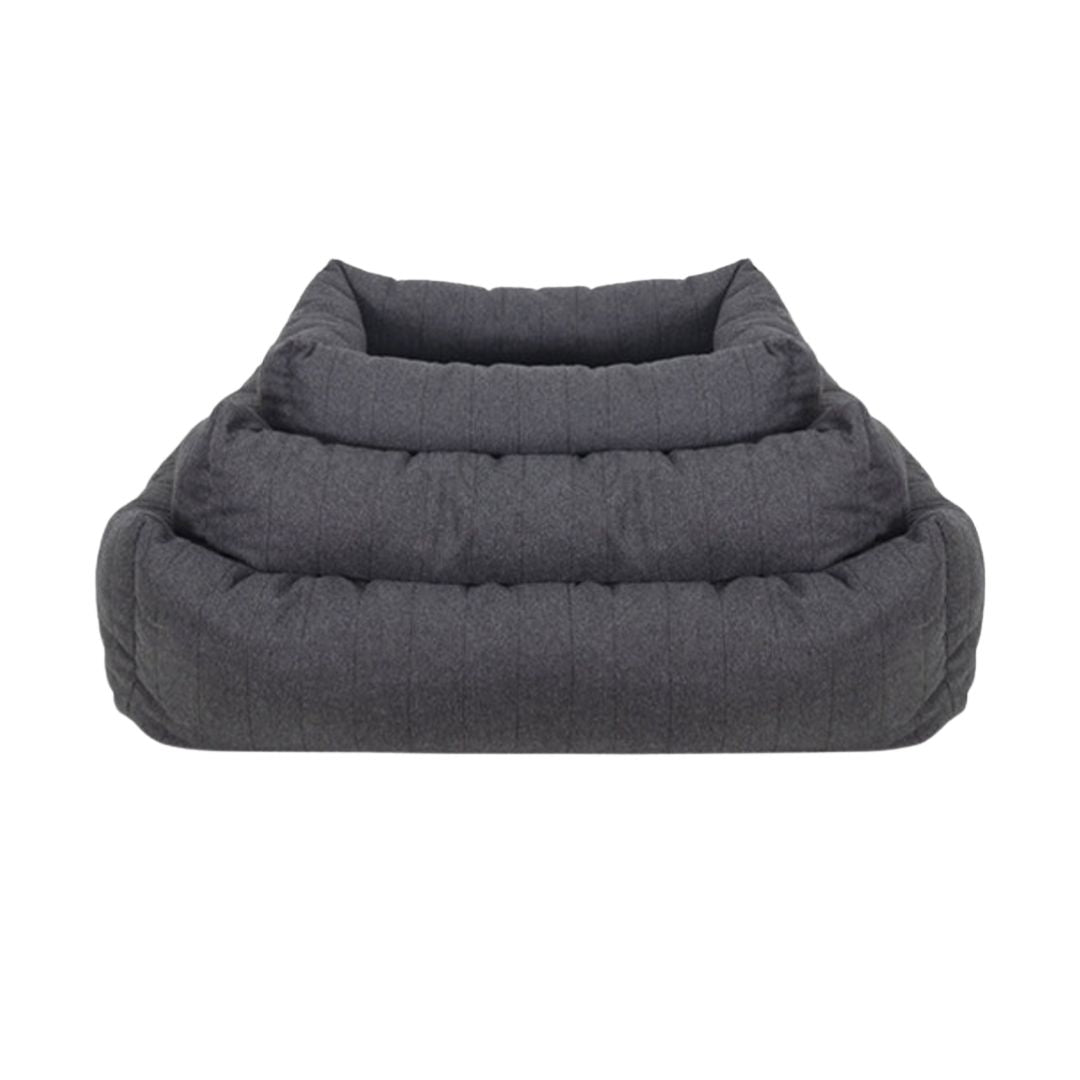Rosewood Grey Felt with Memory Foam Square Bed