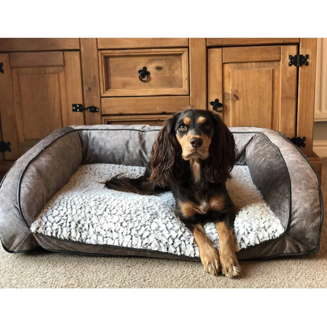 Rosewood Medium Luxury Fleece Lined Plush Sofa (74cm)