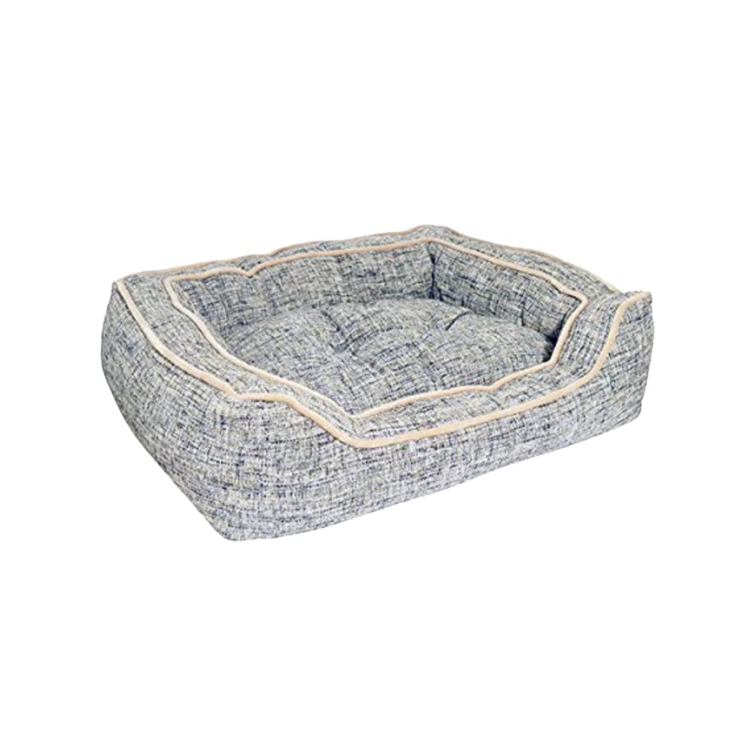 Rosewood Pet Bedding Lux Slate & Oatmeal SQ Bed