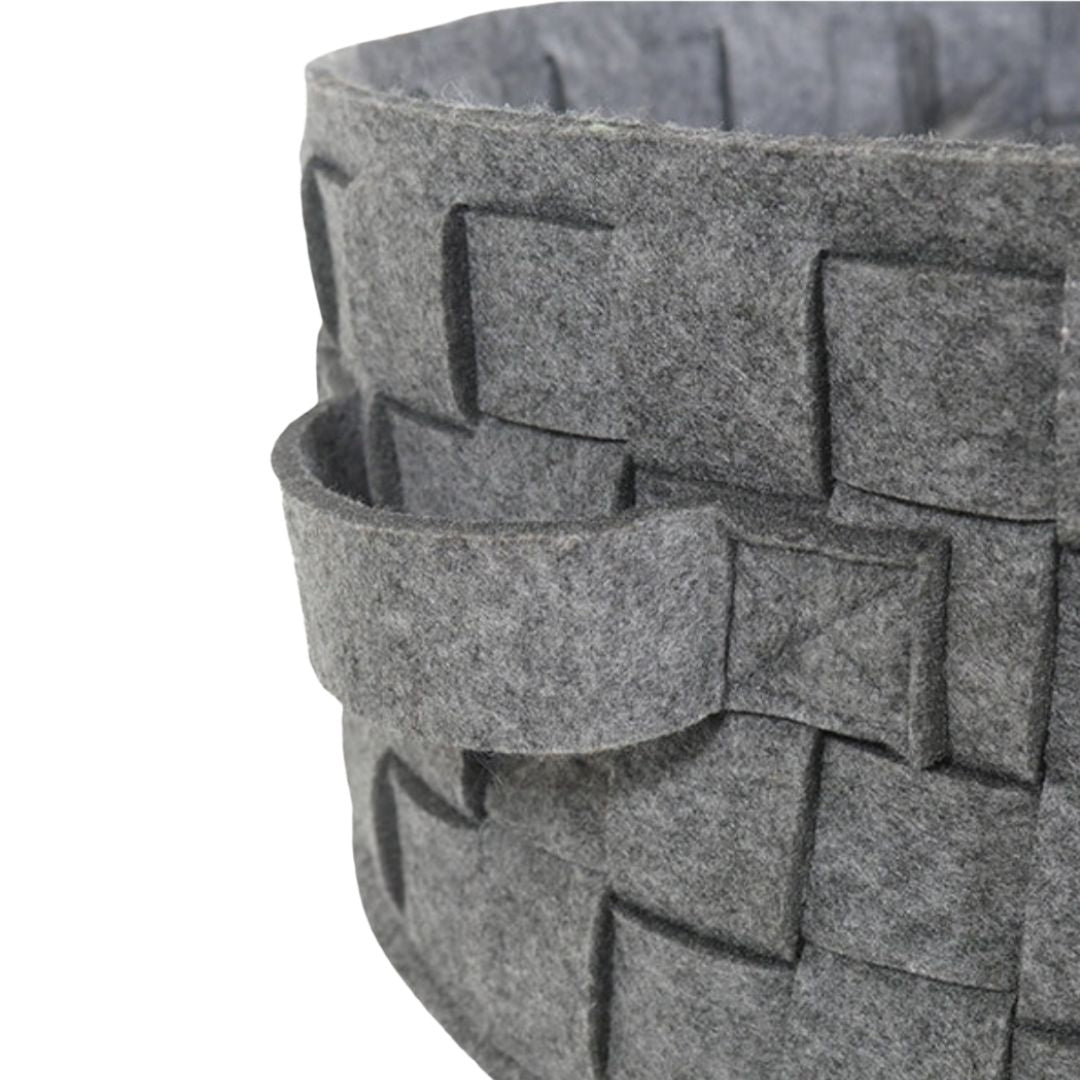 Rosewood Silver Felt & Fur Plaited (43cm x 43cm)