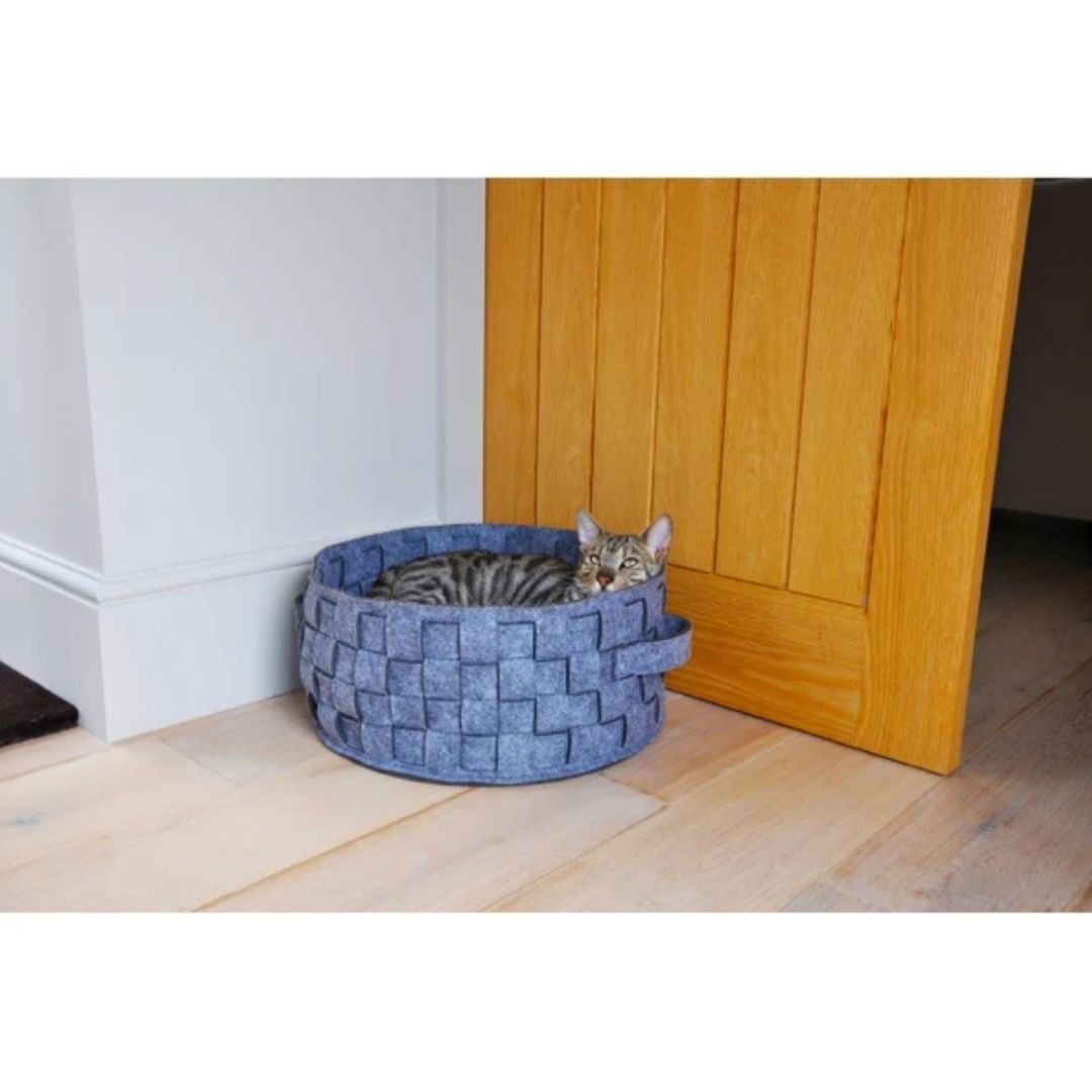 Rosewood Silver Felt & Fur Plaited (43cm x 43cm)