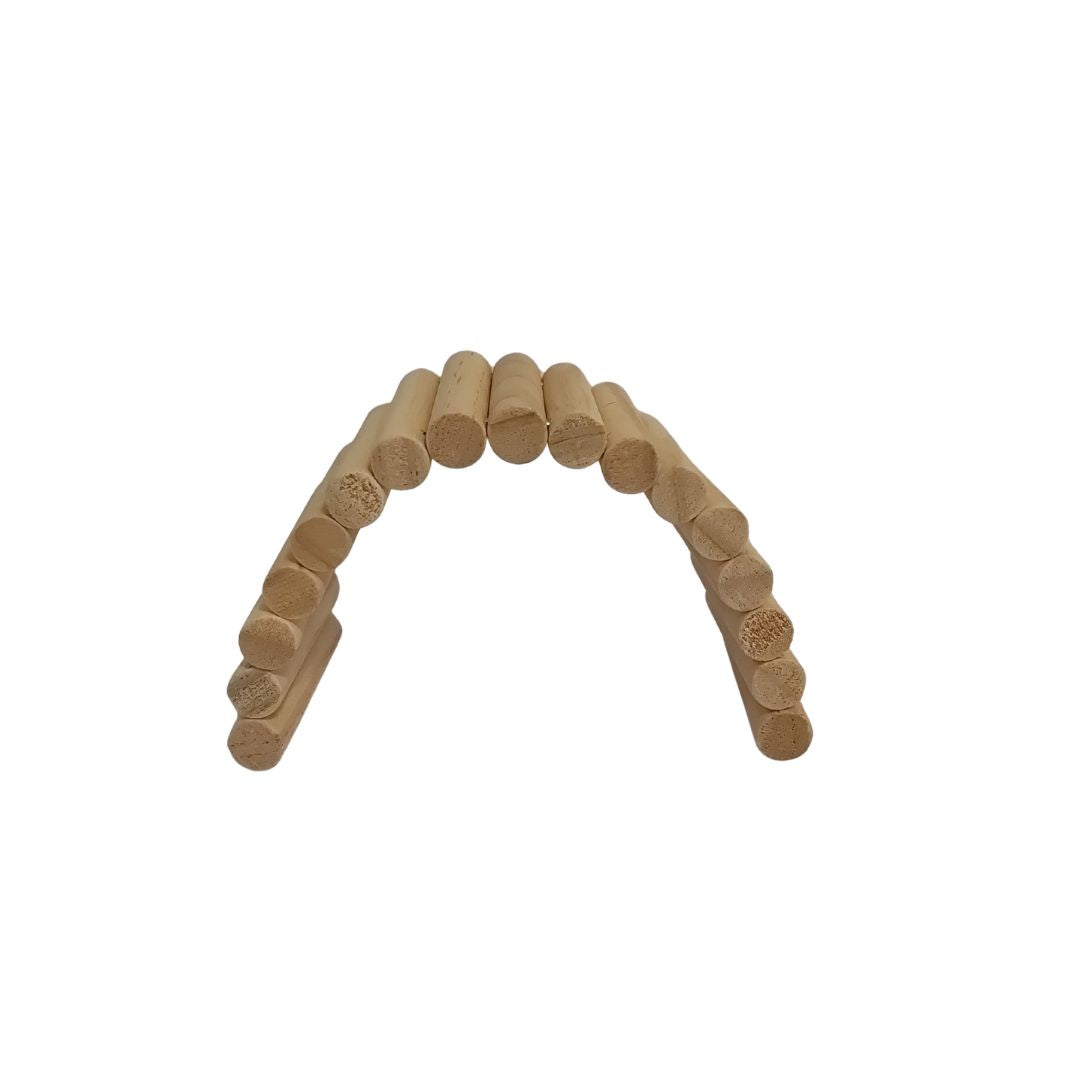 Wooden Bendy Bridge & Ladder – 7 × 20cm